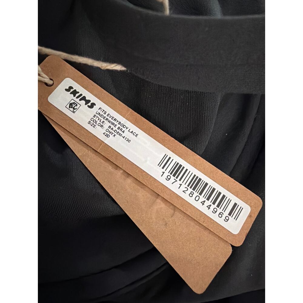 Skims fits everybody lace underwire Demi  bra onyx  42D - Picture 5 of 5